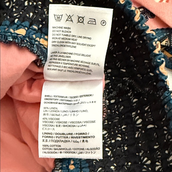 {Anthro} Farm Rio x Anthropologie | Deep-V Puff-Sleeve Patchwork Boho Crop Top S - Picture 10 of 16